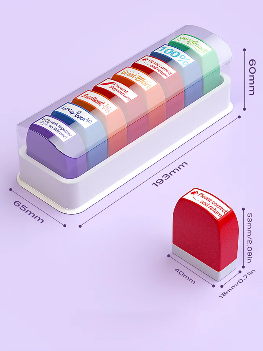 ⁦8 teacher stamps Automatic inking⁩ - الصورة ⁦4⁩